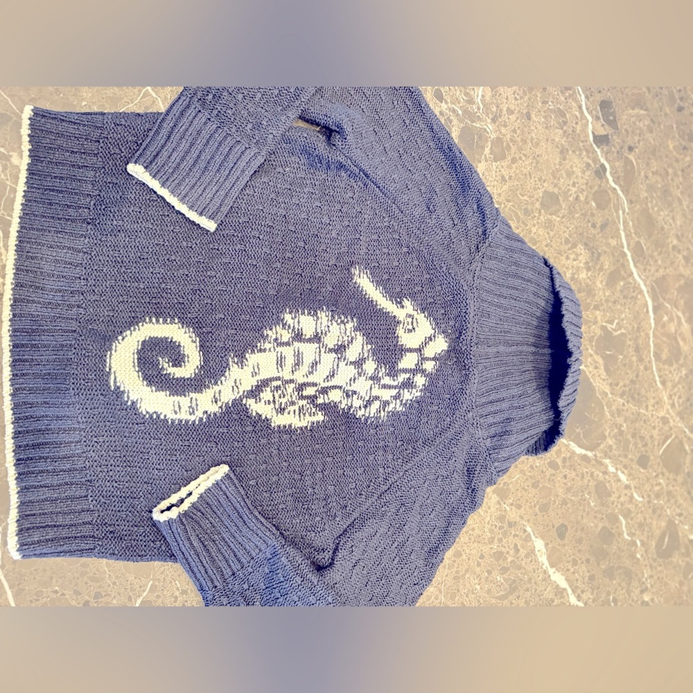 Anthropologie cardigan with seahorse.